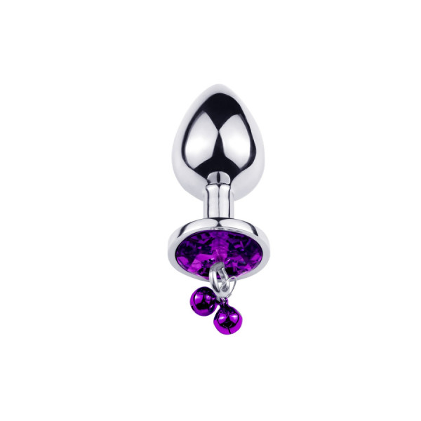Plug bijou aluminium violet avec clochettes Taille S JINGLE 